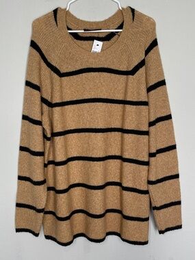 Lane Bryant Crew Neck Sweater Women's Plus Size 18/20 Knit Pullover Striped